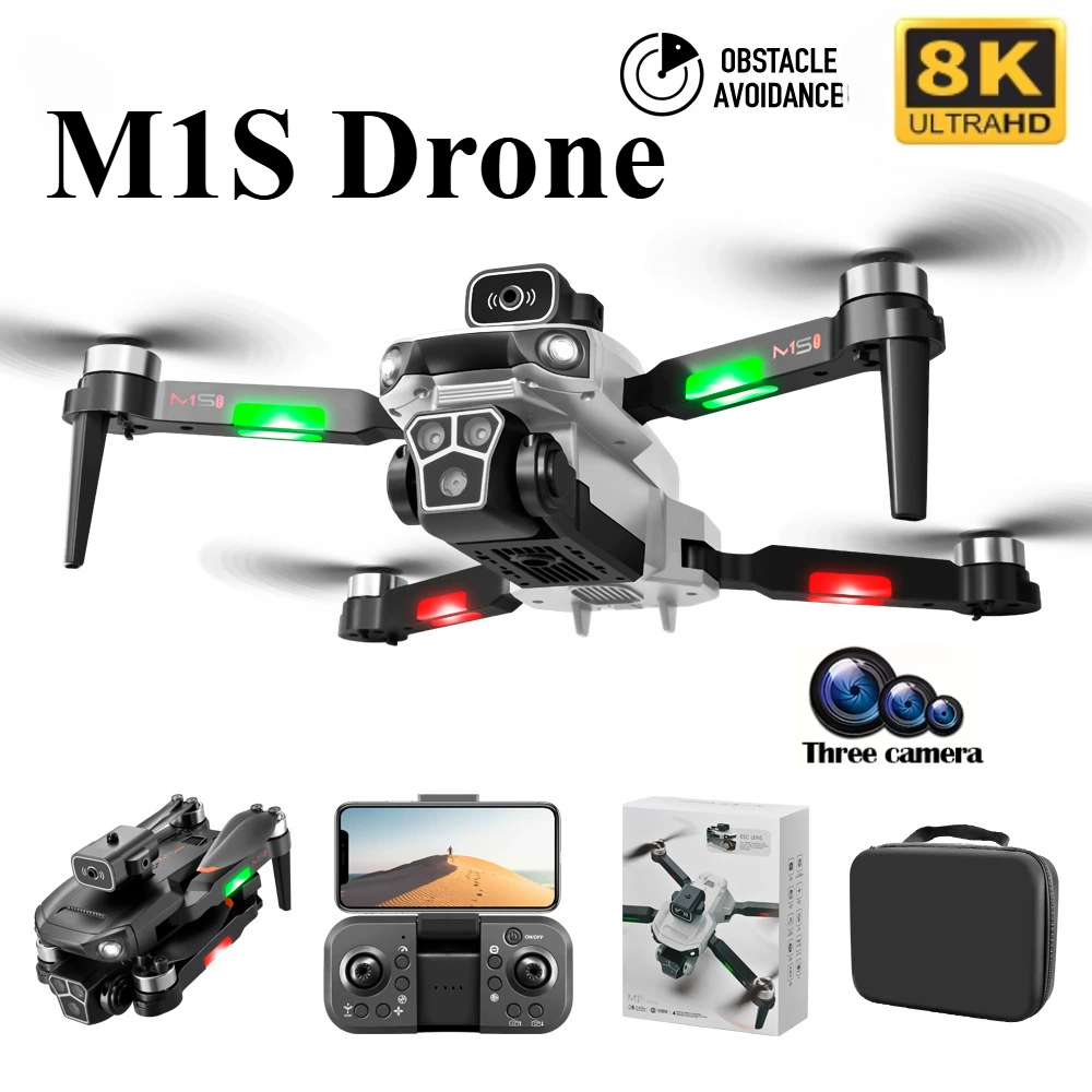 Drone Gimbal 3 Axis - Drone M1S 8K Profissional com Câmera