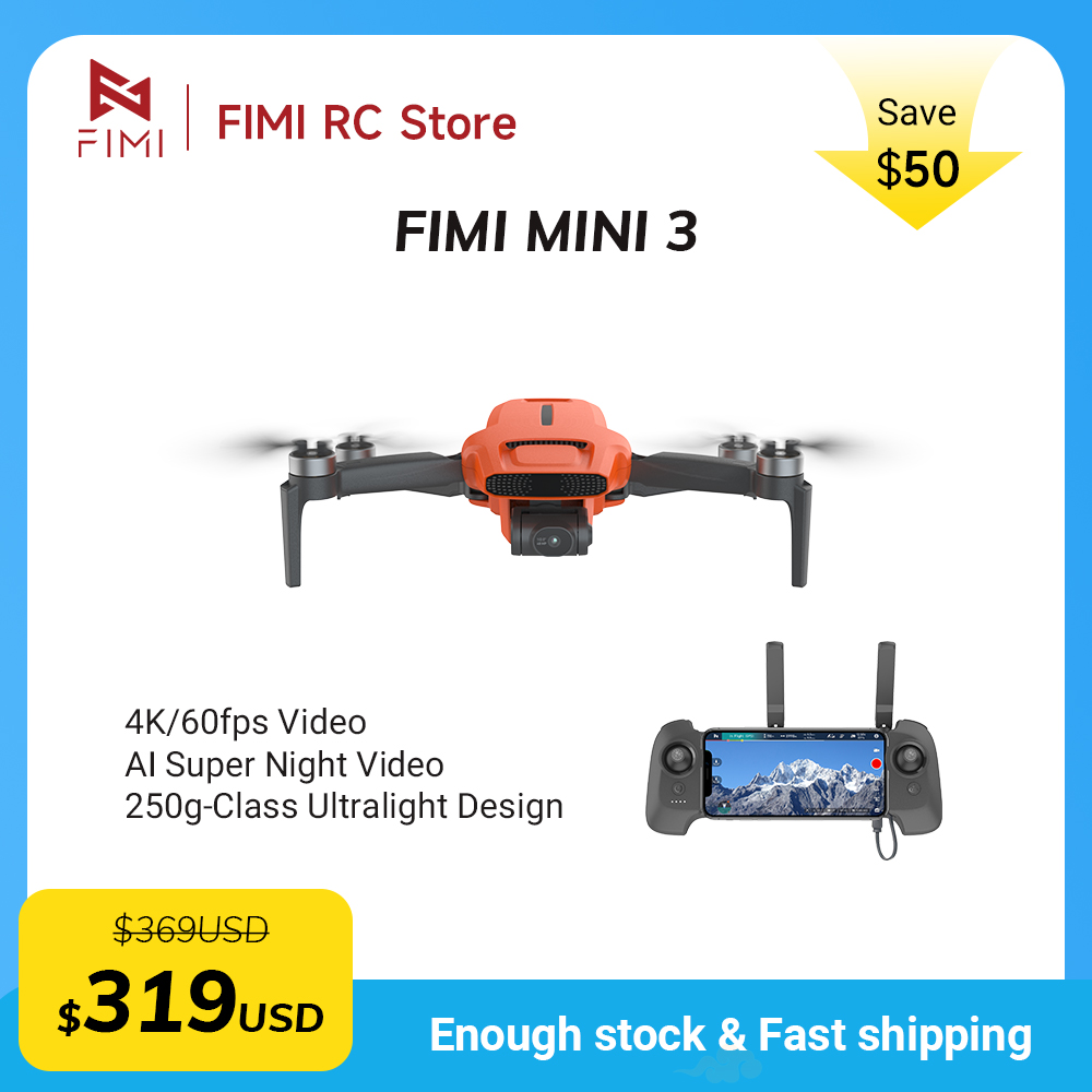 Drone Gimbal 3 Axis - Drone FIMI MINI 3 com Câmera